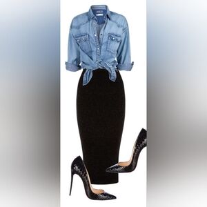 Gabrielle Union Wrap Midi Skirt